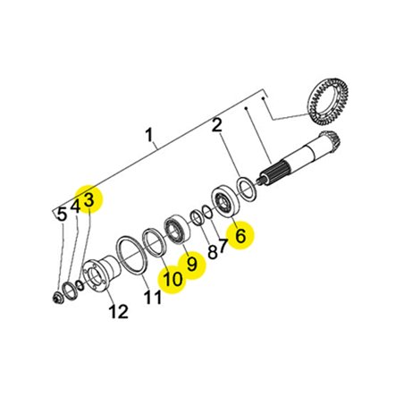 "Differential Pinion Bearings Kit - Replacement for Piaggio Porter Maxxi"