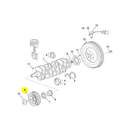 "Crankshaft Pulley - Replacement Part for Piaggio Porter Multitech E4-E5 (DA471QLR)"