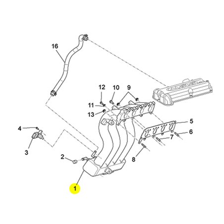 "Collettore di Aspirazione - Ricambio Piaggio Porter Multitech | B010156"