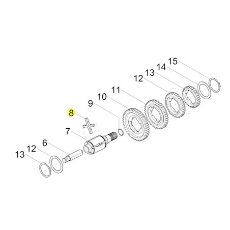 "Gear Shift Cross - Spare Part for Piaggio Ape Calessino 200 E2 2013-2017"