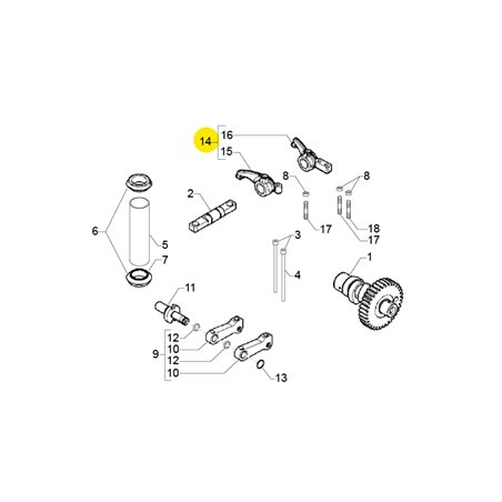 "Pair of Rocker Arms - Replacement for Piaggio Ape 400"