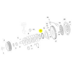 "Flywheel Side Crankshaft Seal Ring - Spare Part for Piaggio Porter Multitech - New NP6"