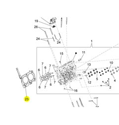 "Junta de Cabeza de Cilindro 1,18 - Recambio para Piaggio Porter Diesel D120"