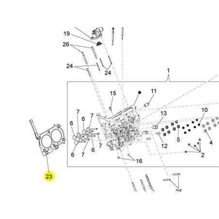 "Cylinder Head Gasket 1.28 - Replacement for Piaggio Porter Diesel D120"