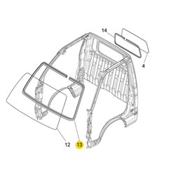 "Joint de Pare-Brise en Verre - Pièce de Rechange pour Piaggio Porter et Quargo"