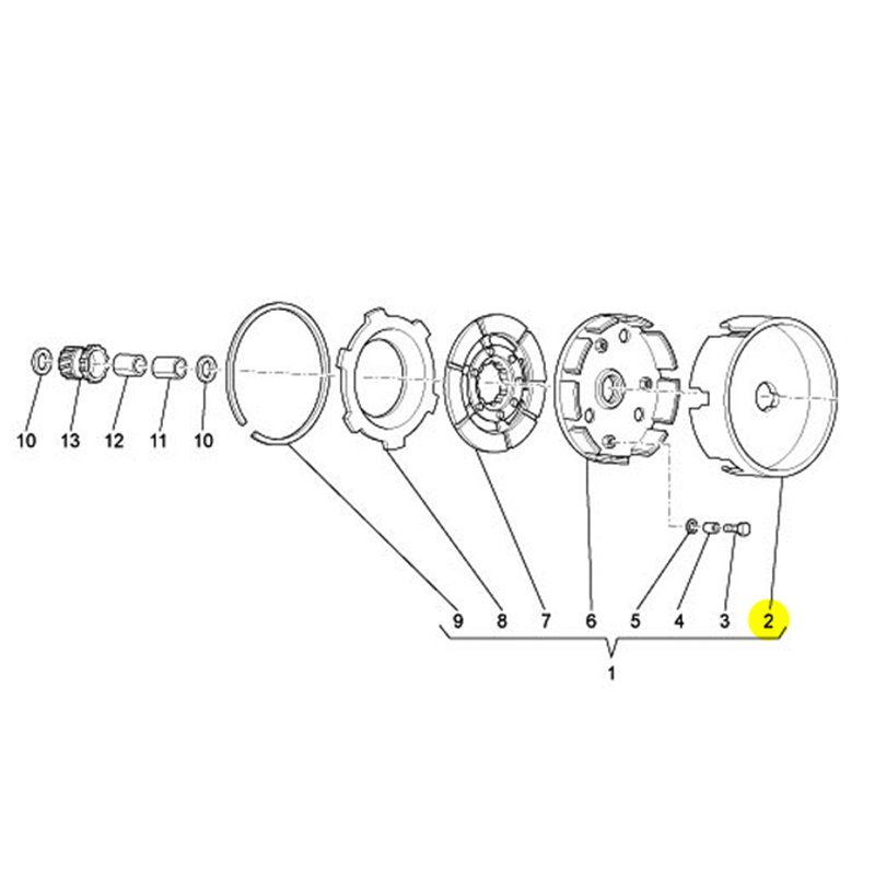 "Campana Caja de Embrague - Recambio para Piaggio Ape TM 703 - 602 - 601"