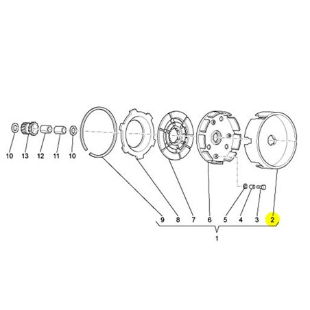 CLUTCH HOUSING FOR PIAGGIO APE TM 703 - 602 - 601