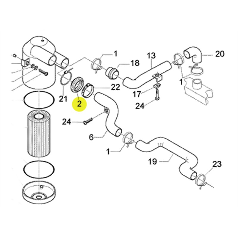 CONECTOR CAJA DE FILTRO DE AIRE PIAGGIO QUARGO