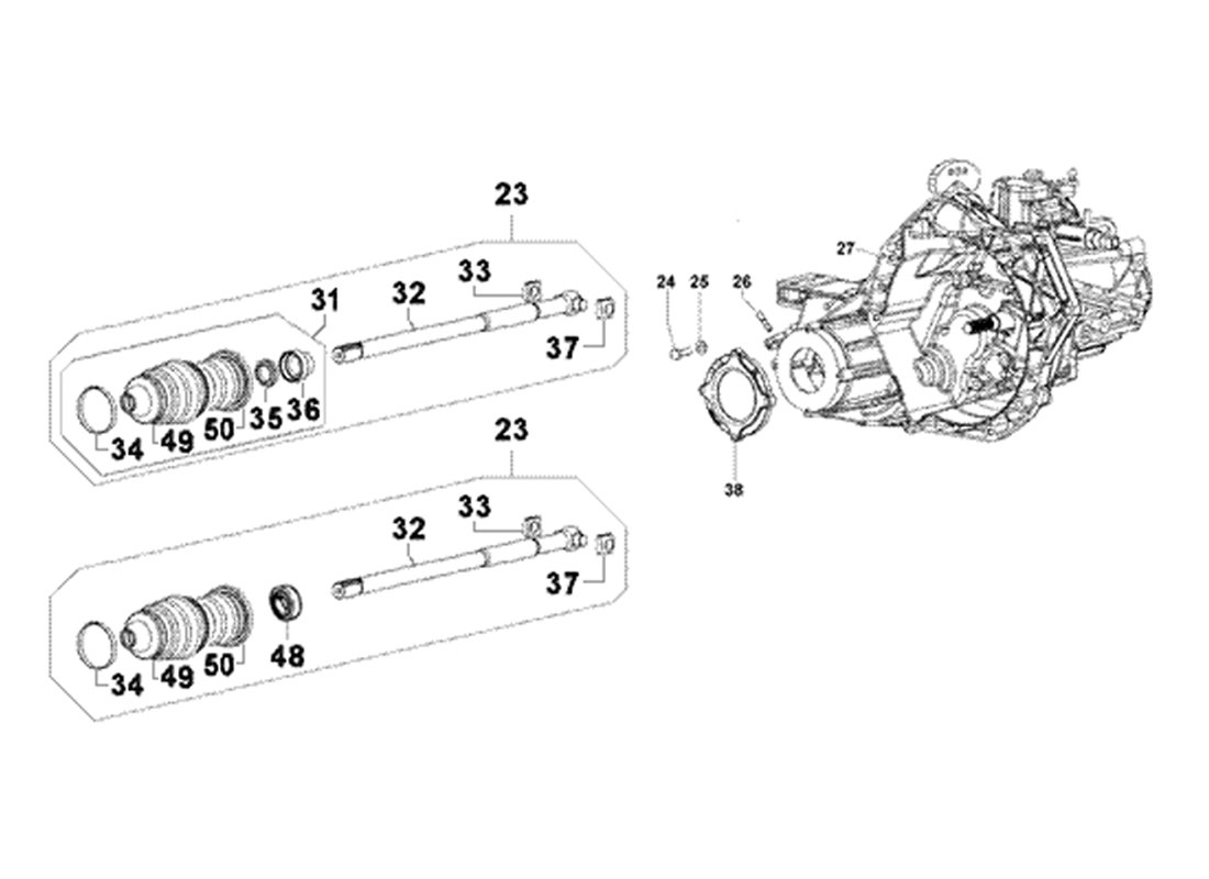 Transmission arrière