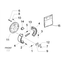 Front brake shoe carrier disc