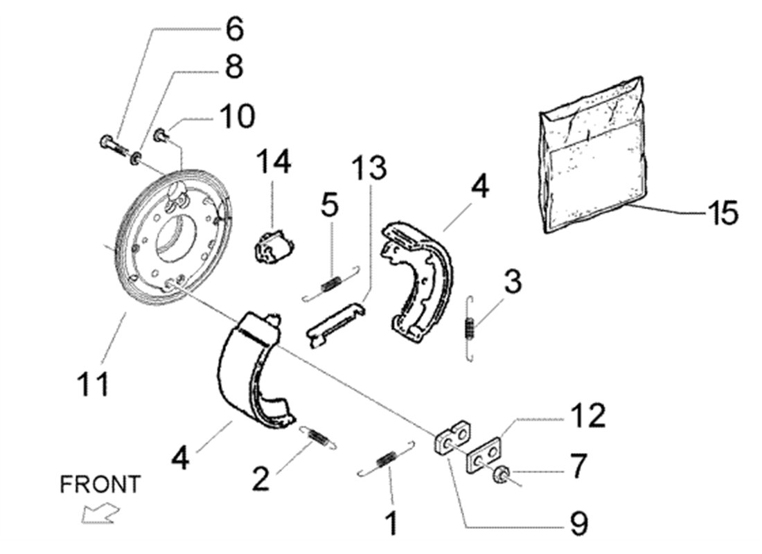 Front brake shoe carrier disc