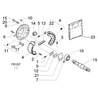 Rear brake shoe carrier disc