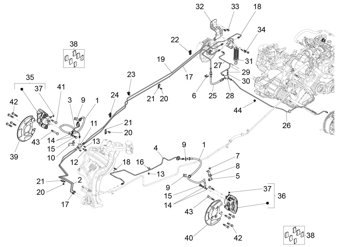 Brake pipes - Brake calipers