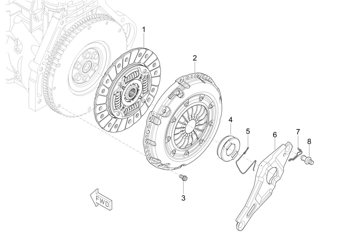 "Piaggio Porter NP6 Clutch Group Components: Disks, Bearings and Kits - D'AMICO LINE S.R.L."