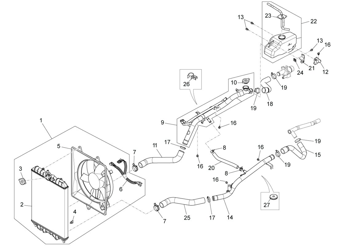 "Cooling System Components for Piaggio Porter Multitech E5 2010-2015 | Prestashop"