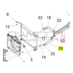 Radiator Return Hose Piaggio Quargo — OEM 613819