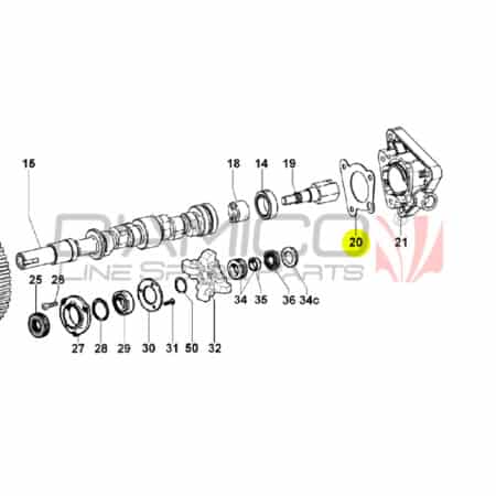 Στεγανοποίηση φλάντζας υποπίεσης φρένων για Piaggio Quargo