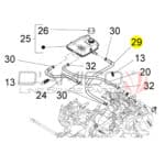 Tubo ritorno vaso espansione Piaggio Quargo — OEM 1E001438