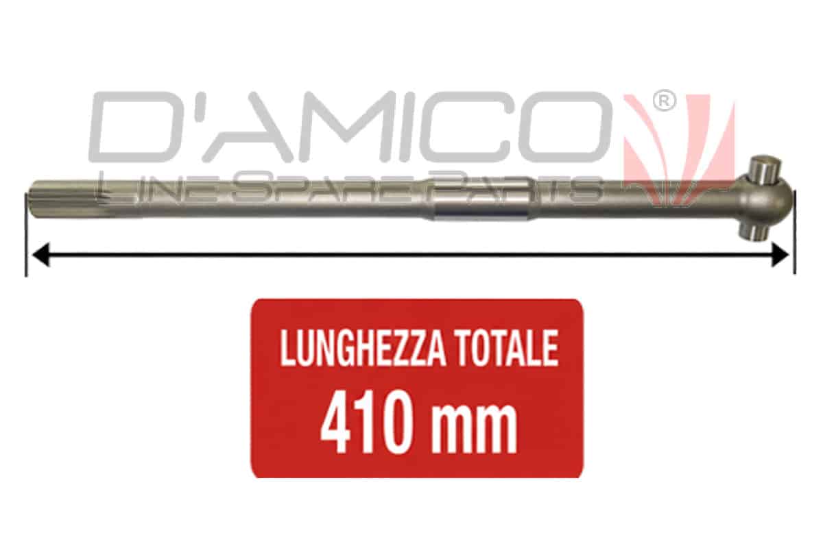 Lunghezza totale semiasse 410 mm per Piaggio Ape Calessino e TM 703 LCS Diesel